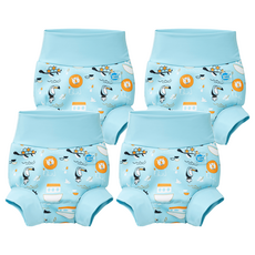 Splash About Happy Nappy 3D游泳尿布褲 方舟歷險記 厚度1MM 防止便便外漏, XL, 4件