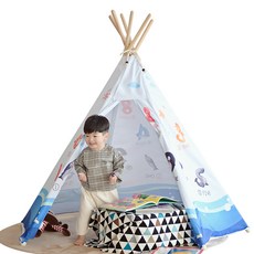 루카텐트 유아동 인디언 놀이 텐트 + LED 등 세트, 언더더씨, 1개