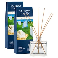 YANKee CANDLe 擴香瓶 + 擴香棒 10p, 88.7ml, 2套, 潔淨棉