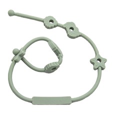 OhBabyLying 讓寶寶躺躺 矽膠玩具鏈, 綠色, 安全無毒, 多功能設計, 1條