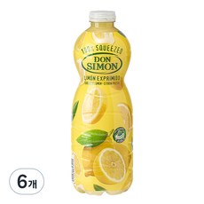 돈시몬 레몬 100% 착즙 주스, 6개, 1L