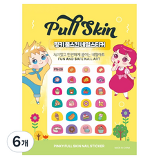 Pinky Tonky 兒童全版美甲貼, 6個, AN-09(甜蜜零食)