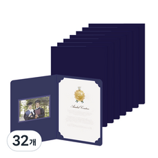희망사무포인트 PP 포토 상장 케이스, 청색, 32개