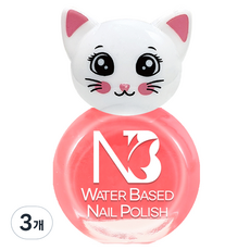 엔비베베 냥냥이 유아 매니큐어, 15 퍼니핑크, 3개