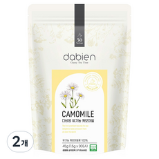 다비앙 유기가공식품 인증 캐모마일 차 티백, 1.5g, 30개입, 2개