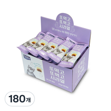 테비토퍼 고양이 또먹고또먹고 시리얼 스낵, 혼합맛(대구/연어), 20g, 180개