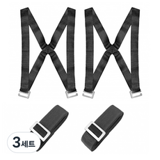 Kong 家用家具搬運帶組 黑色, 3套