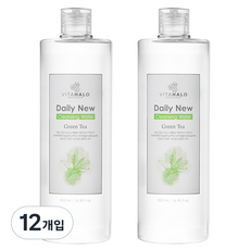 비타할로 데일리 뉴 제주 그린티 클렌징워터, 500ml, 12개