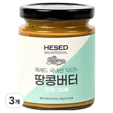 헤세드 땅콩버터 엑스트라 청크, 200g, 3개