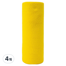 캐롤링 빨아쓰는 극세사 행주 옐로우, 4개, 1개입