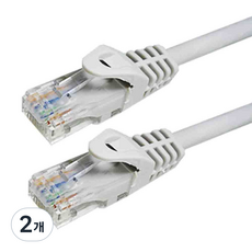 LAN Star Lineup System UTP CAT.6 直連網路線, 灰色, 2個, 10m