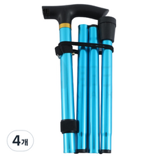 난리시스터즈 접이식 어르신 선물 지팡이 블루, 4개