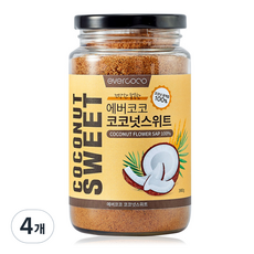 에버코코 코코넛스위트 갈색설탕, 380g, 4개
