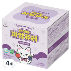배마마 국내산 과일 퓨레, 4개, 200g, 혼합맛(블루베리/사과)