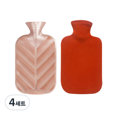 파쉬 3D 메탈 핫팩 물주머니 2L 랜덤 발송 + 도톰폴리커버 오렌지, 4세트