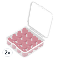 Alice Home 矽膠睡眠游泳防水耳塞 粉紅愛心, 2個, 16入