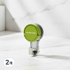 몰투데이 욕실 주방 강력 흡착 다용도 걸이, 녹색, 2개