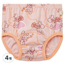 chummychummy 嬰幼兒 IFC 寬鬆竹纖維如廁訓練褲, 4個, 02 蜜桃色