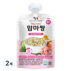 짱죽 맛있는 이유식 맘마짱 스파우트형, 닭가슴살야채죽, 120g, 2개