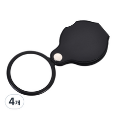 Thumbsmine 可折疊便攜式放大鏡 黑色 60mm, 單一商品, 4個