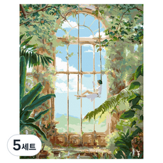 플레이어바웃 DIY 유화 그림그리기 세트 40 x 50 cm, 숲의 아이(G683), 5세트