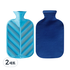 파쉬 3D 메탈 핫팩 물주머니 2L 랜덤 발송 + 면쭈리커버 블루, 2세트