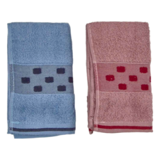 ONE&ONE 慶峯棉業 台灣製無捻紗特級厚毛巾, 1組, 藍色 + 粉色