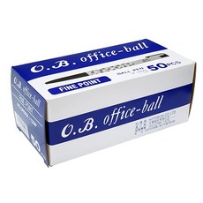 O.B. 歐布德 自動原子筆 Set 50支, 日本設計花系列凸版壓花筆桿, 藍色