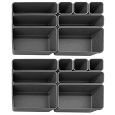 ARYKO 多用途抽屜收納盒, 灰色, 2組