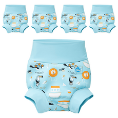 Splash About Happy Nappy 3D游泳尿布褲 方舟歷險記 皮料厚度1MM 防止便便外漏, XL, 5件