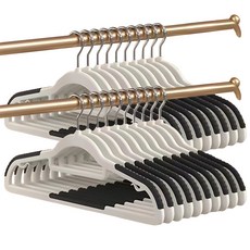 Cozywell 旋轉式防滑防肩角衣架, 黑色, 20個