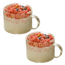 HaniniKitchen 大號耐熱麥片優格碗, 透明, 2個