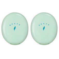 neuve 惹我 清爽吸油蜜粉, 特製粉撲 控油保濕 防曬 隔離紫外線 無香料, 單色, 2個