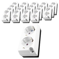 winners 外露式插座 螺絲型 2孔延長線 NCP2-02222, 100mm, 白色, 20個