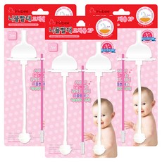 hibee 替換奶瓶重力球吸管 2入+吸管刷組, 單色, 3組