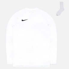 Nike 男款 Dri-FIT Swoosh 長袖 T 恤 BV6706-100 + Welldone 襪子套組