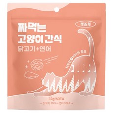 펫스윗 짜먹는 고양이 간식 60p, 혼합맛(닭고기/연어), 720g, 1개