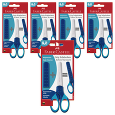 FABER-CASTELL 輝柏 好點子安全剪刀, 藍色, 5支