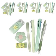 일상속반짝 학용품 7종 세트, 그린, 6세트