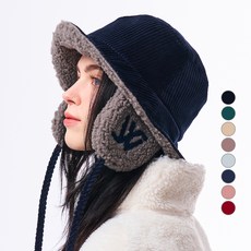 whitesands 女性燈芯絨耳罩怪獸漁夫帽