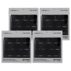 Gloworks 可撕式絲絨感遮瑕粉撲盤8件組, 4套, 黑色