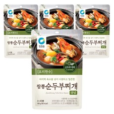 청정원 짬뽕 순두부찌개 양념, 140g, 4개