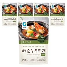 청정원 짬뽕 순두부찌개 양념, 140g, 5개