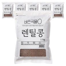 두보식품 바른곡물 렌틸콩, 1kg, 6개