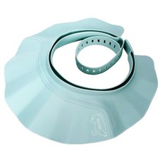 JUST PICK 雙重防水 長度可調式洗髮帽, 1個, 藍色