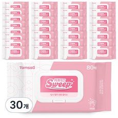 탐사 행주 전용 물티슈 80매 캡형, 50g, 80개, 30개