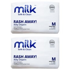 milk 鎖水芯牛奶尿布 褲型 6~10kg, 84片, 中碼 (M)