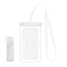 탐사 방수등급IPX8 4중 잠금 스마트폰 프리미엄 TPU 방수팩 + 넥스트랩 + 암밴드, 화이트, 1세트