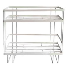 水箱馬桶置物架 雙層, 34 x 15 x 32.5cm, 白色, 浴室收納好幫手, 1個