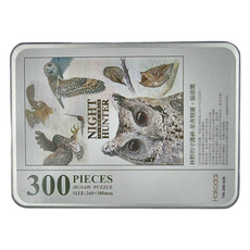 TAIWANG 台旺文創 拼圖 Set 300片 260x380mm, 星夜精靈．貓頭鷹, 1盒